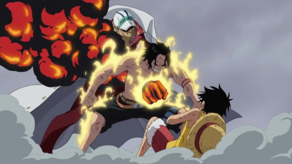 Luto de Luffy por Ace