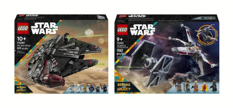 LEGO anuncia lançamentos Star Wars: Rebuild the Galaxy com The Dark Falcon e TIE Fighter & X-Wing Mash-up
