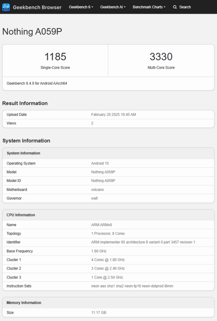 Resultados de teste do Nothing Phone (3a) Pro