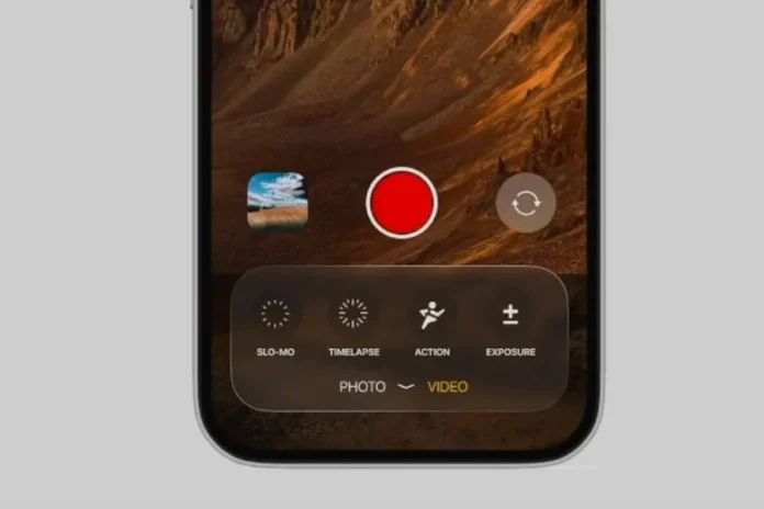 Nova interface do aplicativo de Câmera no iOS 19