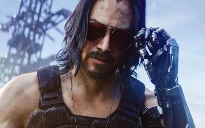 Keanu Reeves dobrou o tempo de tela de Johnny Silverhand em Cyberpunk 2077